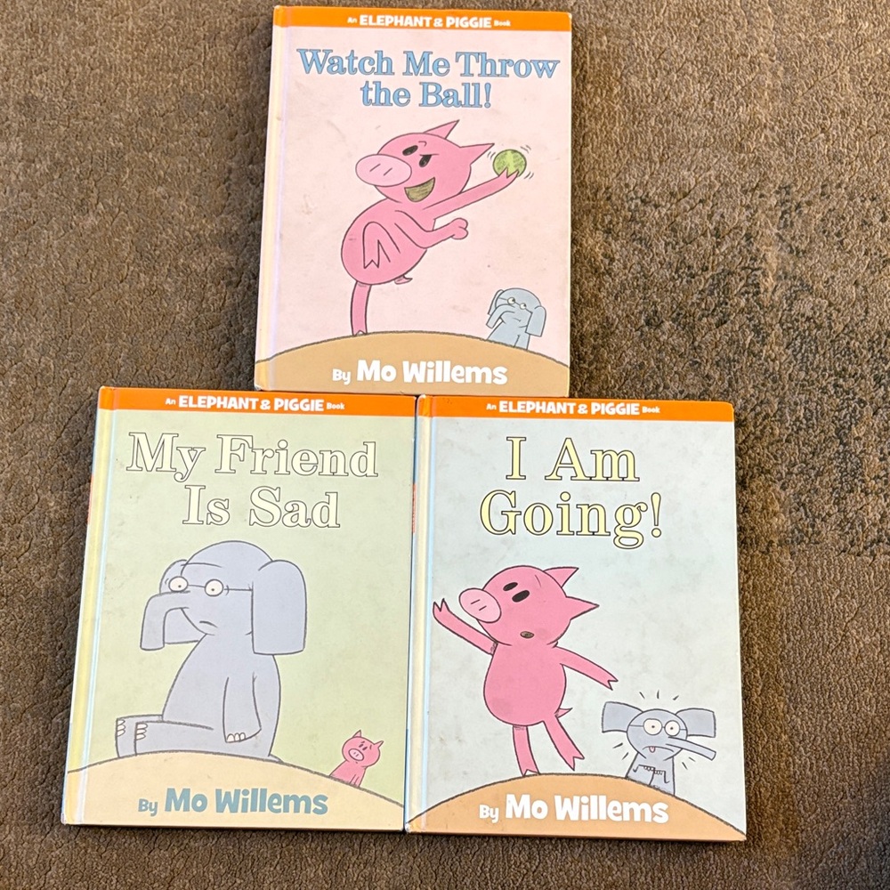 Elephant & Piggie Book Set - Pink, Gray, Green
